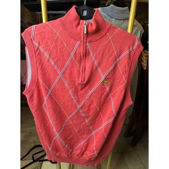 Master's Clubhouse Collection Golf Sweater Vest XL Made in Italy Cashmere Blend - Picture 1 of 11